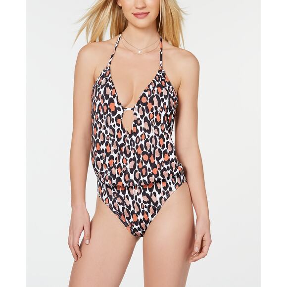 Bar III Run Wild Plunging One-Piece Swimsuit XS - Picture 1 of 5